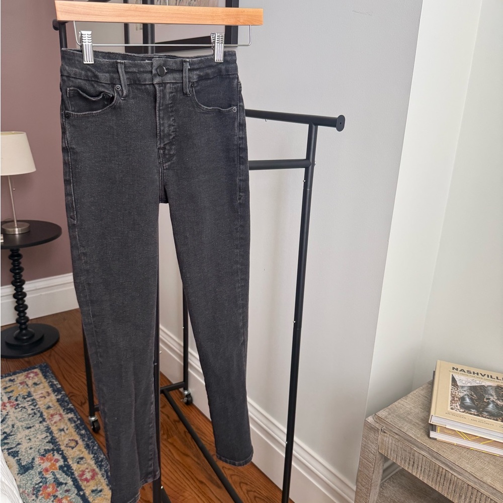 Good American Washed Black Skinny Jeans